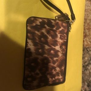 Authentic Coach Leopard Print Wristlet